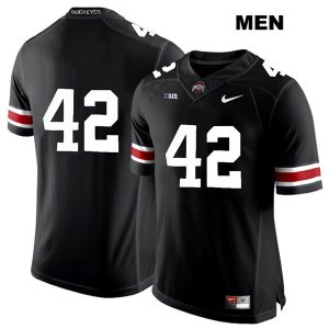 Men's NCAA Ohio State Buckeyes Lloyd McFarquhar #42 College Stitched No Name Authentic Nike White Number Black Football Jersey FG20A33KE